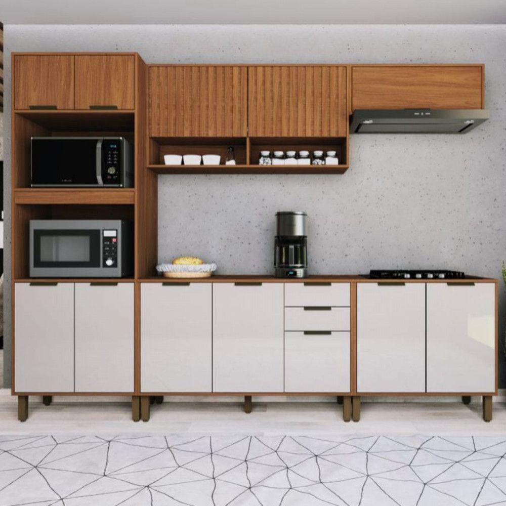 Miniatura Armário Cozinha Paris Com 2 Portas Indekes Freijó
