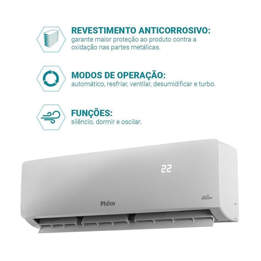 Miniatura Ar Condicionado Philco Split Hi Wall Eco Inverter 9.000 Btus Frio PAC9FC 220V