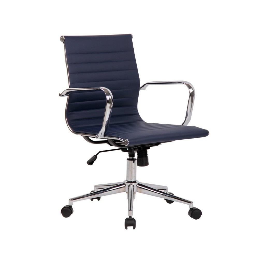 Miniatura Conjunto 2 Cadeiras PU Office Sevilha Rivatti Móveis Azul Marinho