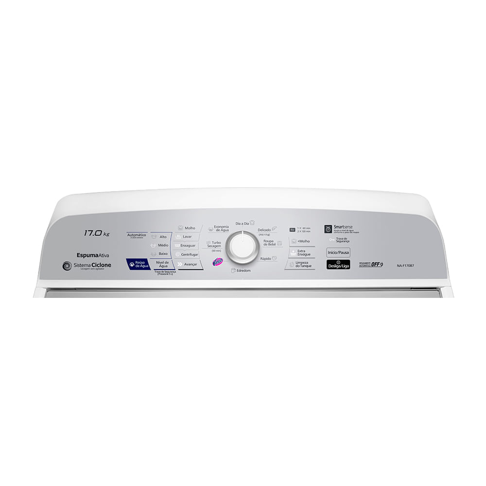 Miniatura Máquina De Lavar Panasonic Lavagem Inteligente 17kg Branca - NA-F170B7W 110v