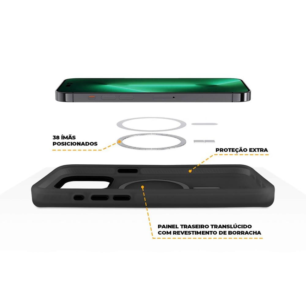 Capa MagSafe Pro para iPhone 14 Pro Max - Preta - Gshield