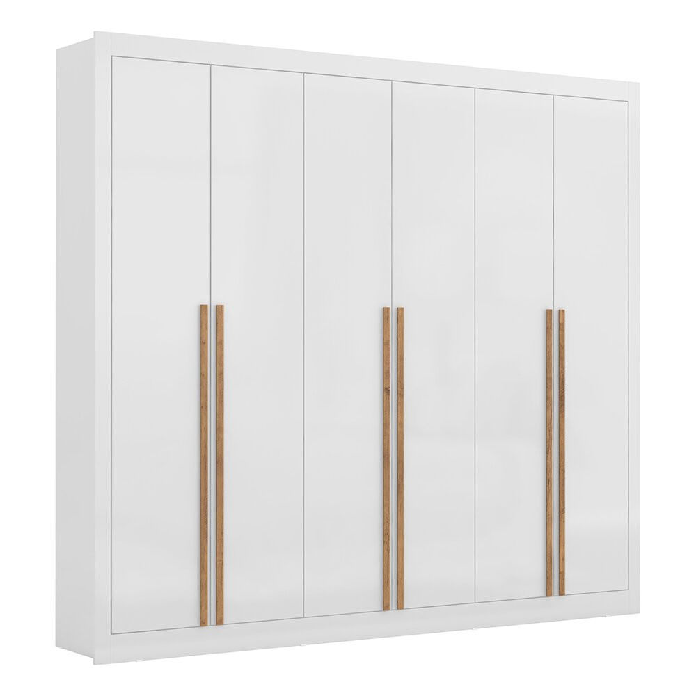 Miniatura Guarda-Roupa 6 Portas 6 Gavetas Maxel, MDP, Cannes Branco