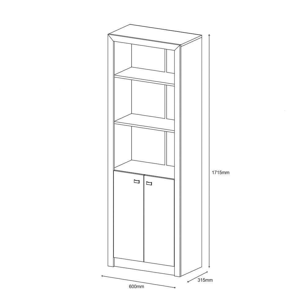 Miniatura Armário Organizador Home Office De 171,5cm Me4110 Rústico