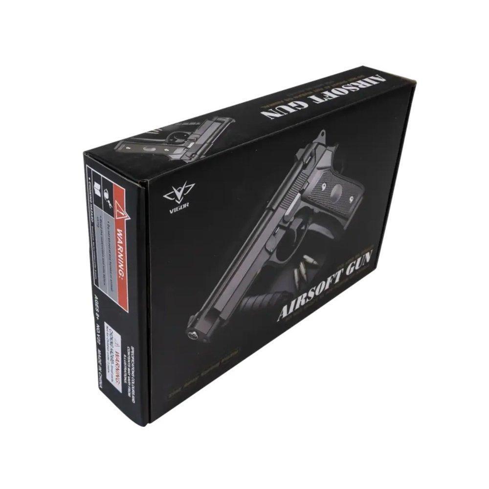 Pistola De Airsoft Vg Pt92 V22 Gold Mola 6mm - Rossi