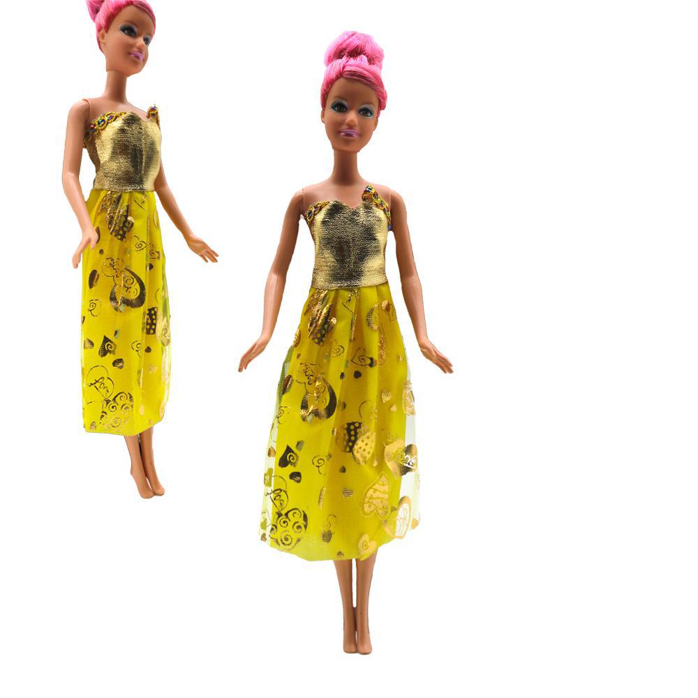 Miniatura Kit 12 Vestidos Boneca Barbie Vestido - 12 - Barbie