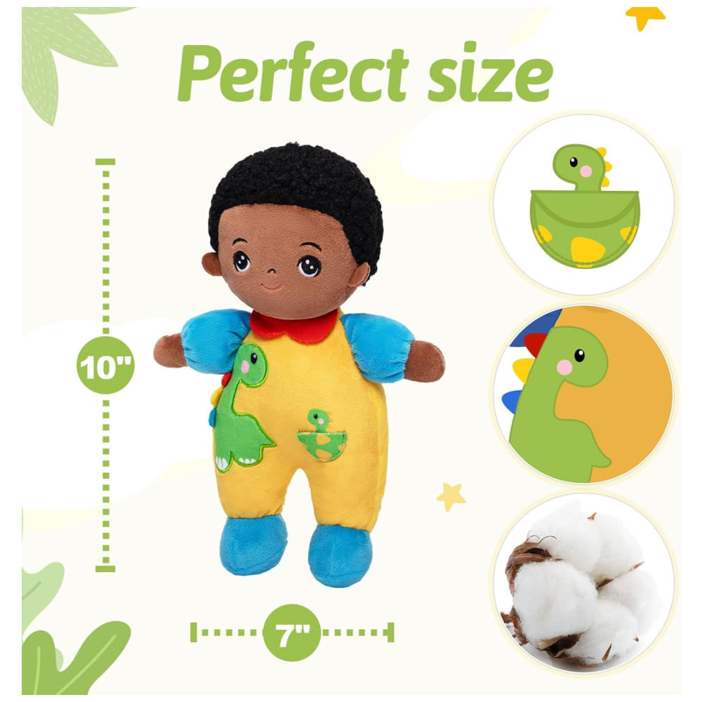 Miniatura Pelúcia Bebê Menino OUOZZZ - Presente de Aniversário para Meninos, Irmão Mais Velho - Brinquedo Dinossauro Crianças, 30cm
