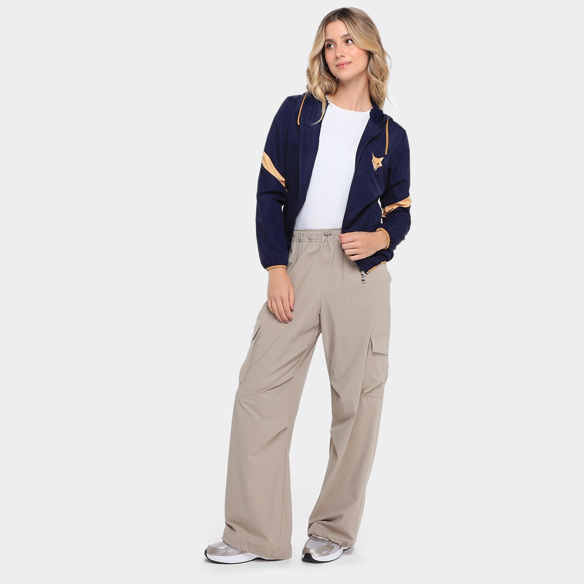 Miniatura Jaqueta Corta Vento Cruzeiro Feminina Marinho - EGG