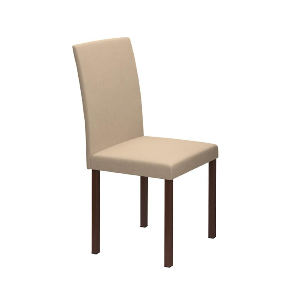 Miniatura Conjunto Sala de Jantar Mesa 120x75cm com 4 Cadeiras Flórida BM Móveis Café/Bege