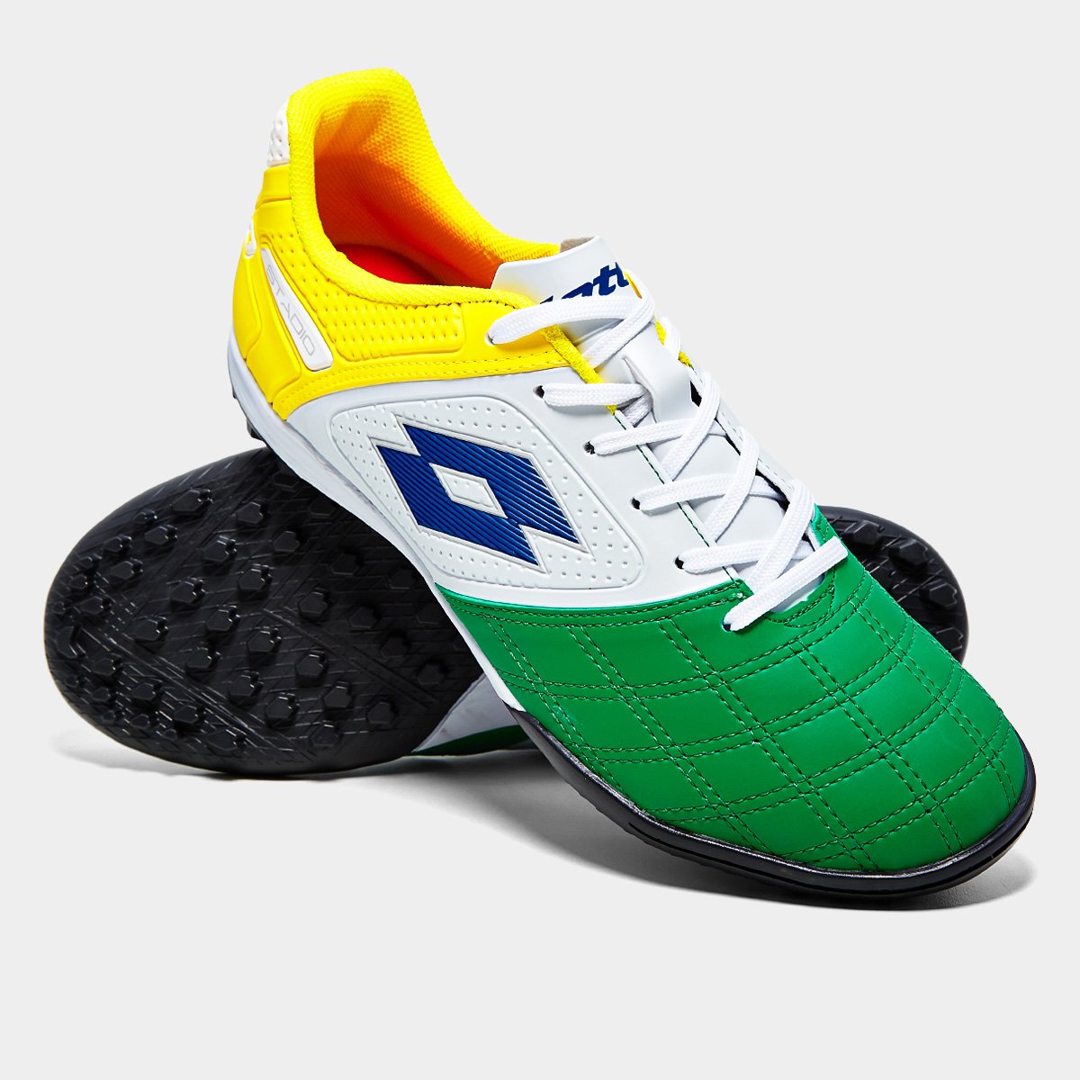 Miniatura Chuteira Society Lotto Stadio Potenza Unissex Amarelo+Verde - 37