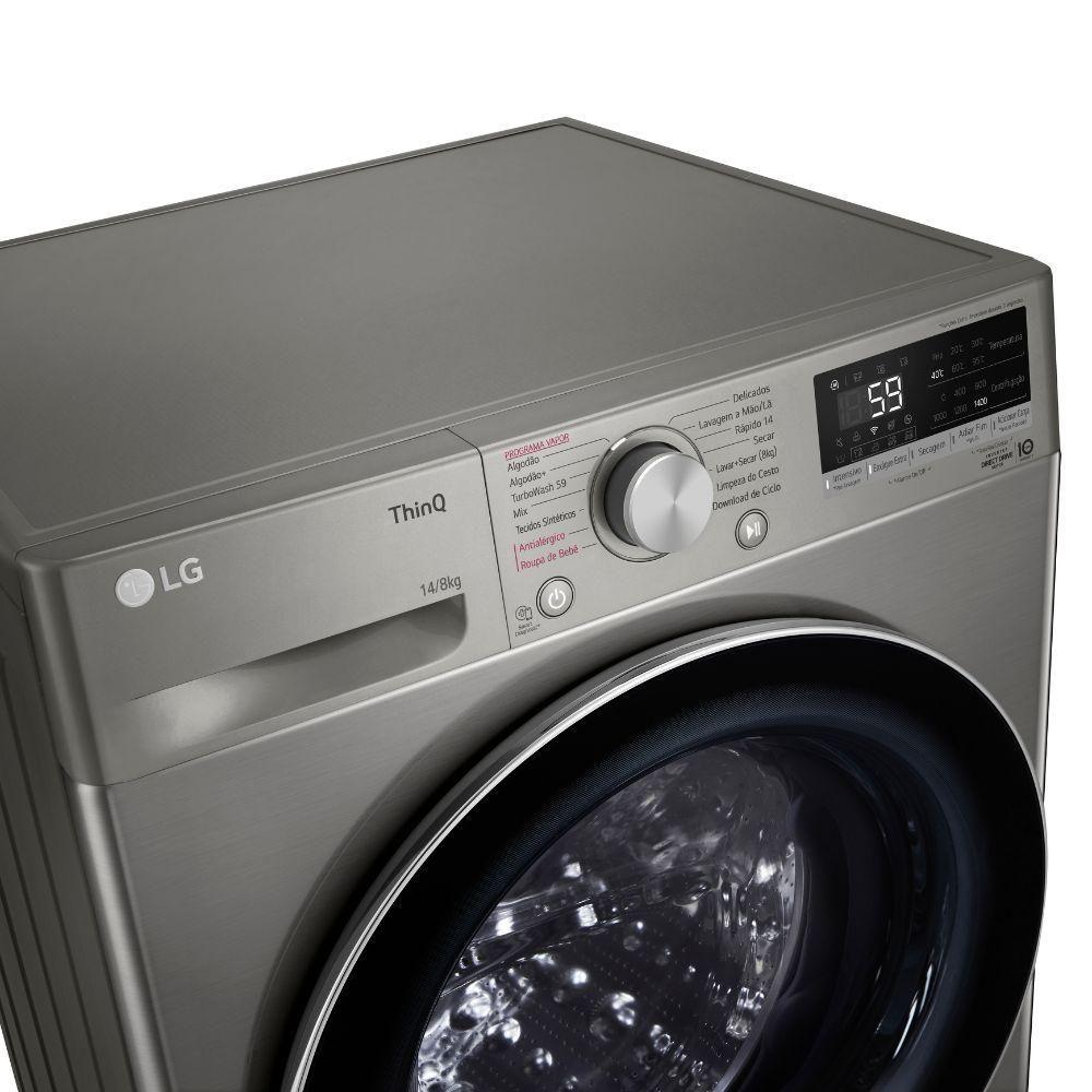 Miniatura Lava E Seca LG Smart 14Kg VC4 Wi-fi E Inteligência Artificial Inox 220V