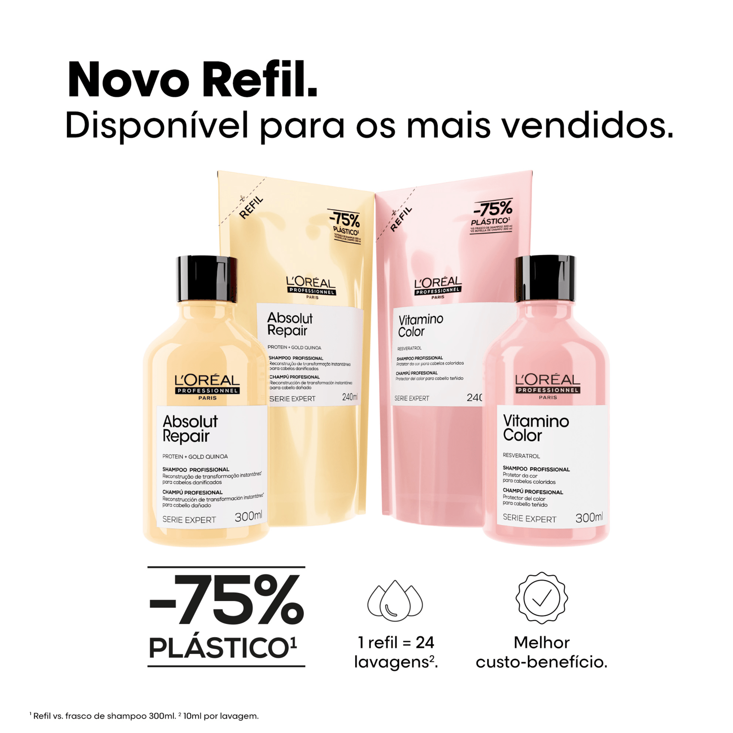 L'Oréal Professionnel Serie Expert Absolut Repair Gold Quinoa + Protein Refil - Shampoo 240ml