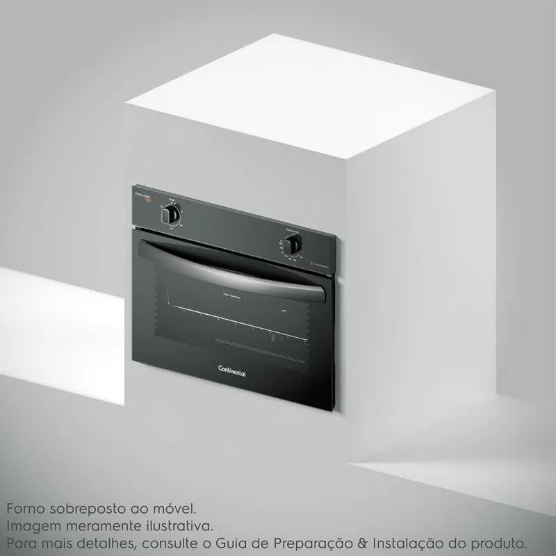 Miniatura Forno Embutir Gás Continental 50L Com Toplimpafácil (Oc4Gm)