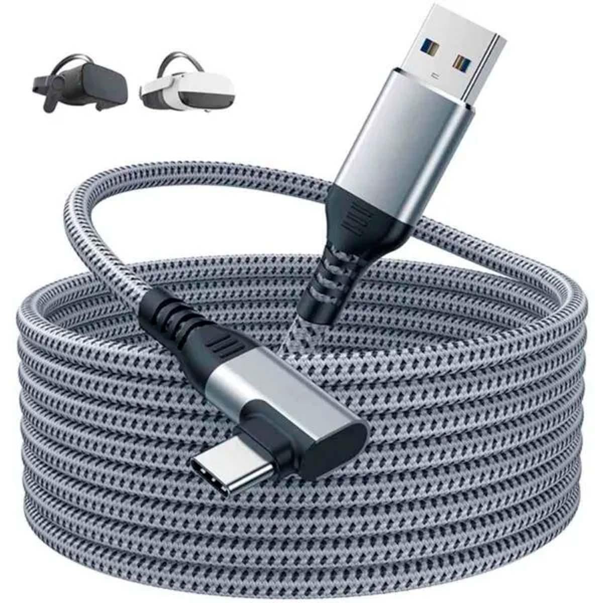 Miniatura Cabo Usb 3.2 Para Oculus Quest 2 E 1 Tipo C Vr Pc 5 Metros