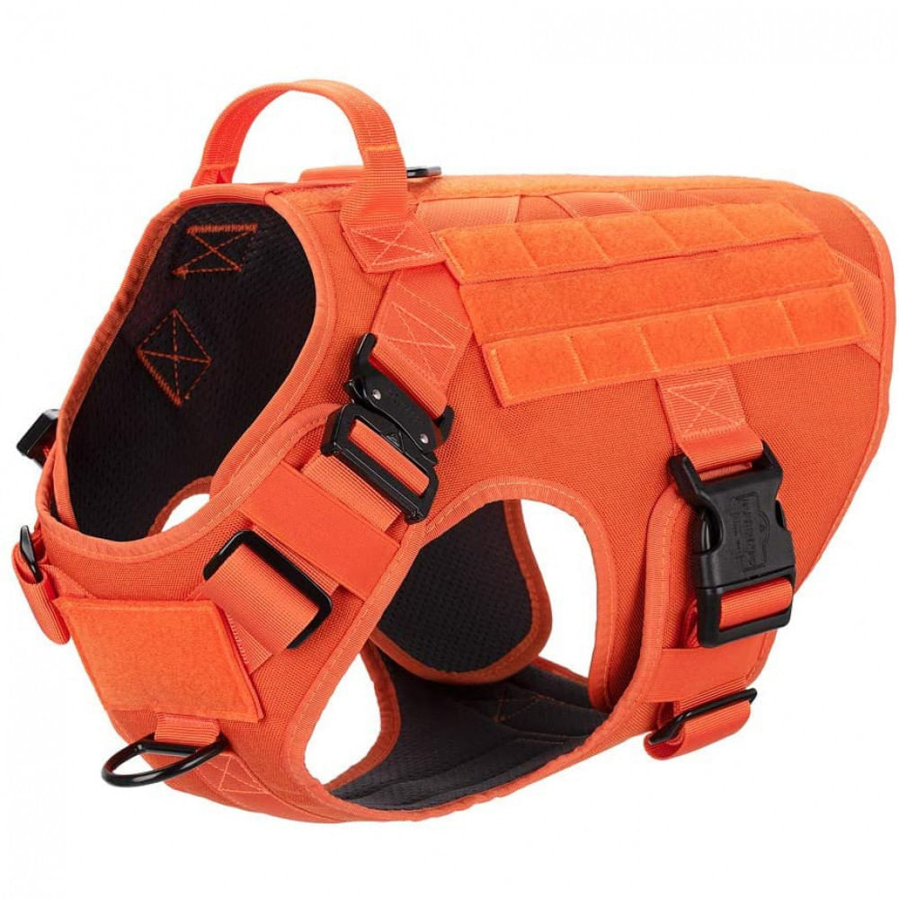 Miniatura ICEFANG Arreio Tático para Cães com 2 Fivelas de Metal Extra G rande