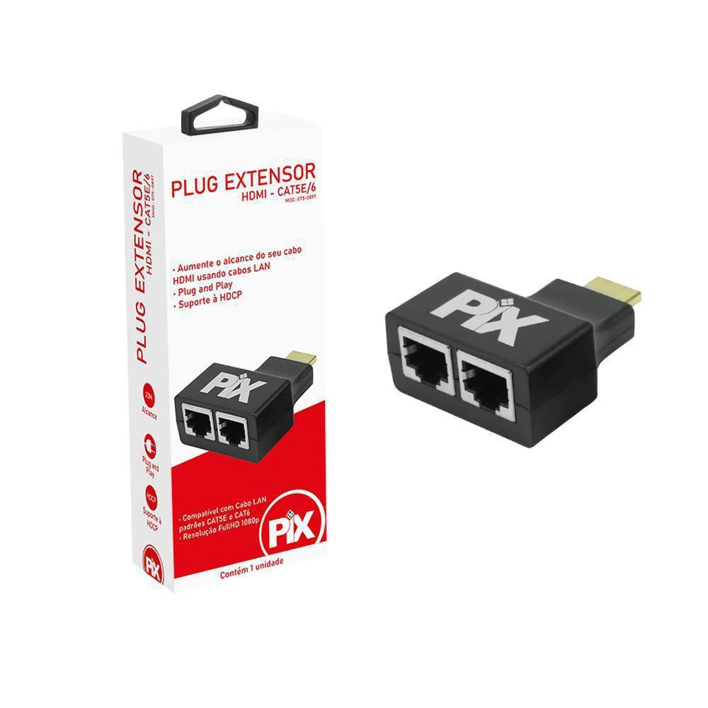 Miniatura Extensor Hdmi 3D 20 Metros Via Cabo De Rede Utp Rj45 Cat5E/6