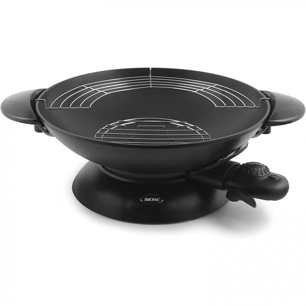 Miniatura Aroma Housewares AEW 306 Panela Elétrica Antiaderente 5L com Controle de Temperatura, 110V, 1500W, Preto