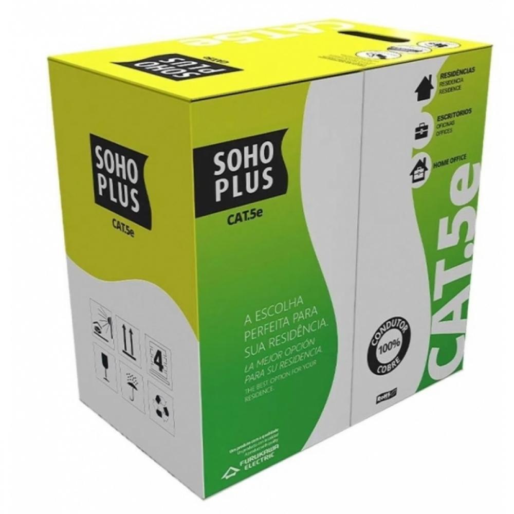 Cabo De Rede Cat5 100 Metro Branco Internet Lan Furukawa