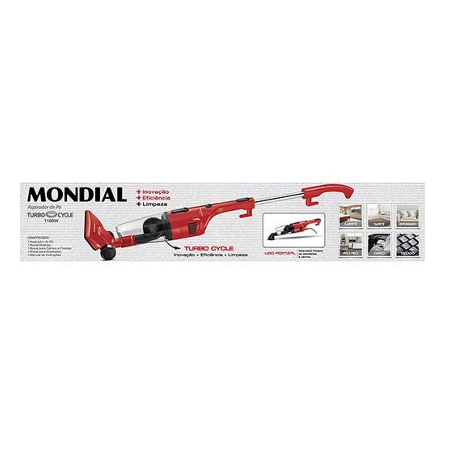 Miniatura Aspirador De Pó Mondial Turbo Cycle AP-36 127V Vermelho