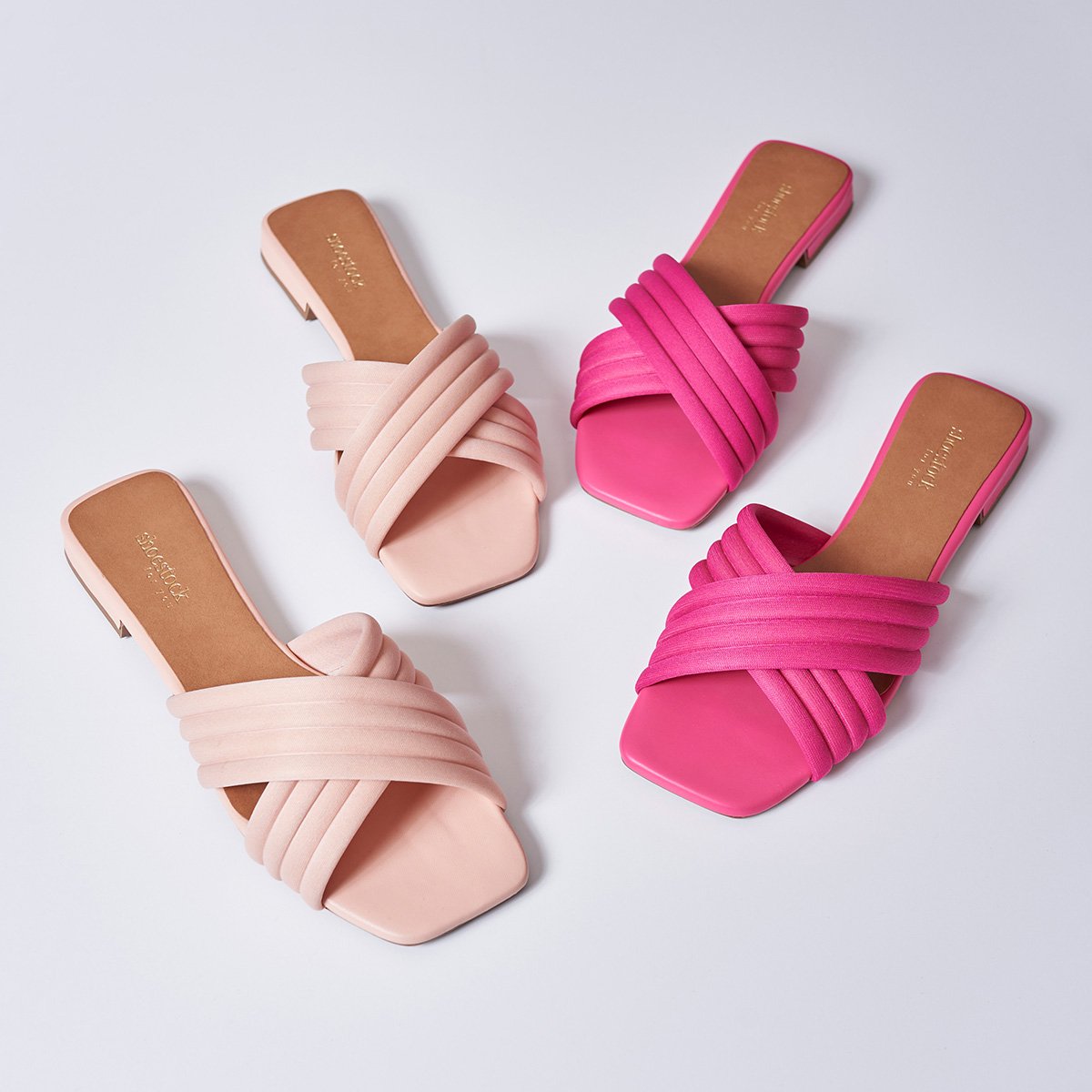 Miniatura Rasteira Shoestock For You Tiras Cruzadas Comforto Pink - 34