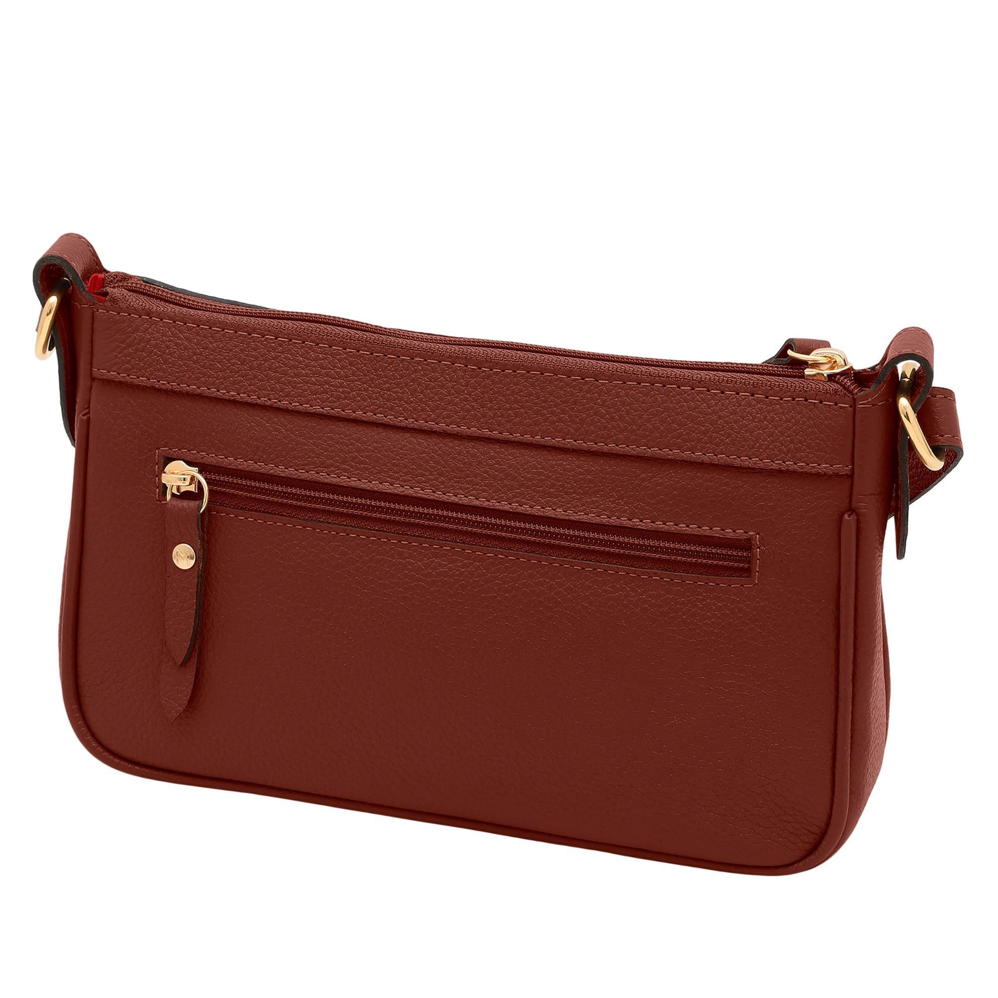 Miniatura Bolsa Mariart Maragogi Couro Feminina Transversal