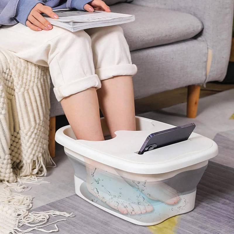 Miniatura Balde Retrátil Escalda Pés 10 Litros Bacia Pedicure Massagem