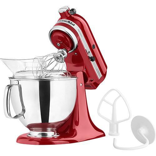 Miniatura Batedeira Kitchenaid 4,8L Stand Mixer Artisan Vermelha 127V