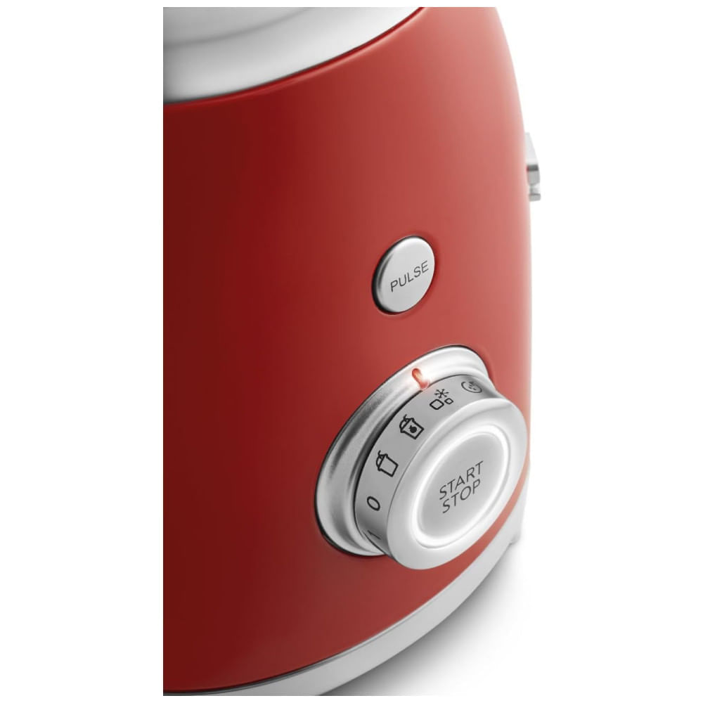 Miniatura Liquidificador SMEG BLF03 Retro Style 600W com Jarra de 1,5 Litros, Livre de BPA, 3 Velocidades, Funções de Pulso, Trituração de Gelo e Design Anos 50