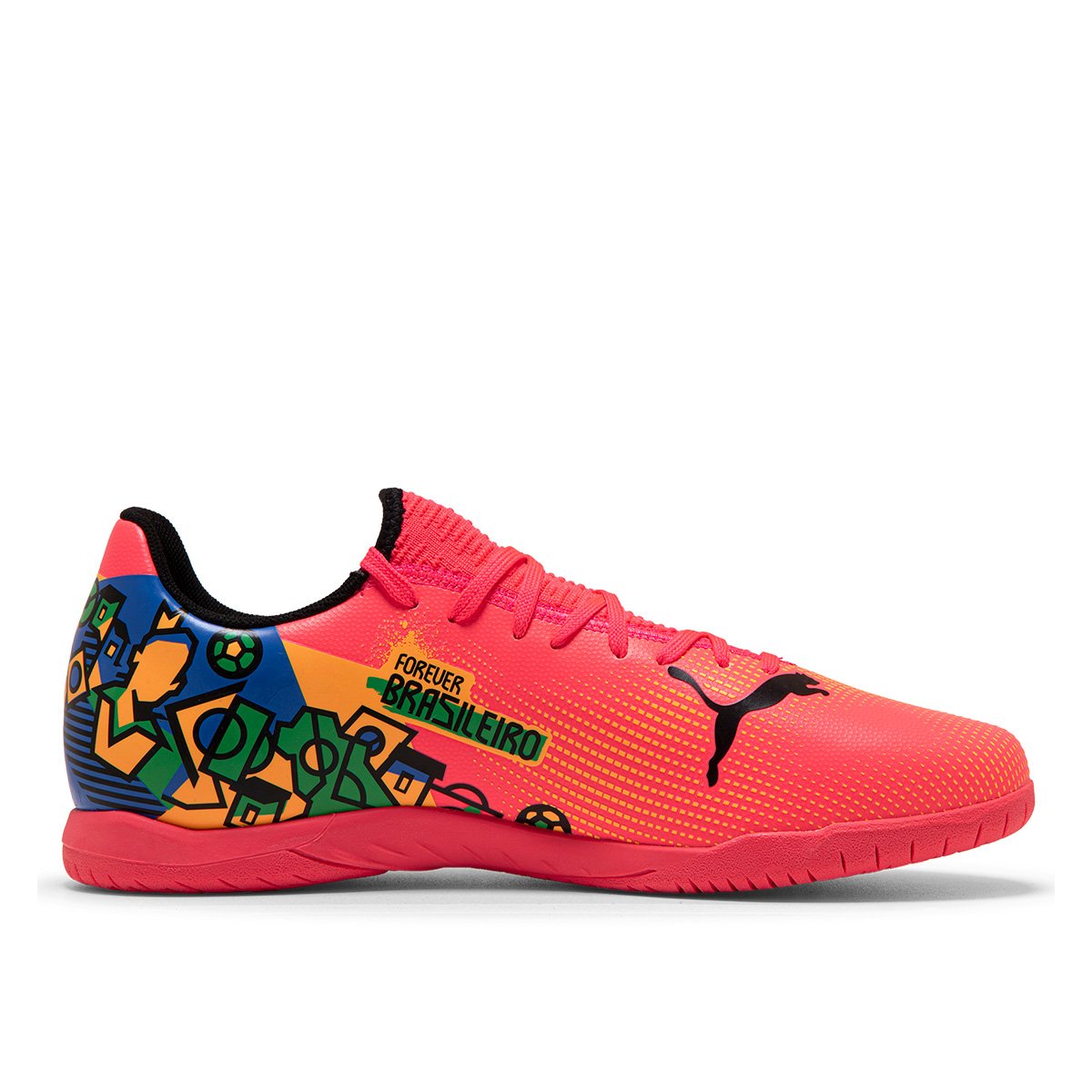 Miniatura Chuteira Futsal Puma Future 7 Play Neymar Jr Unissex Rosa - 38