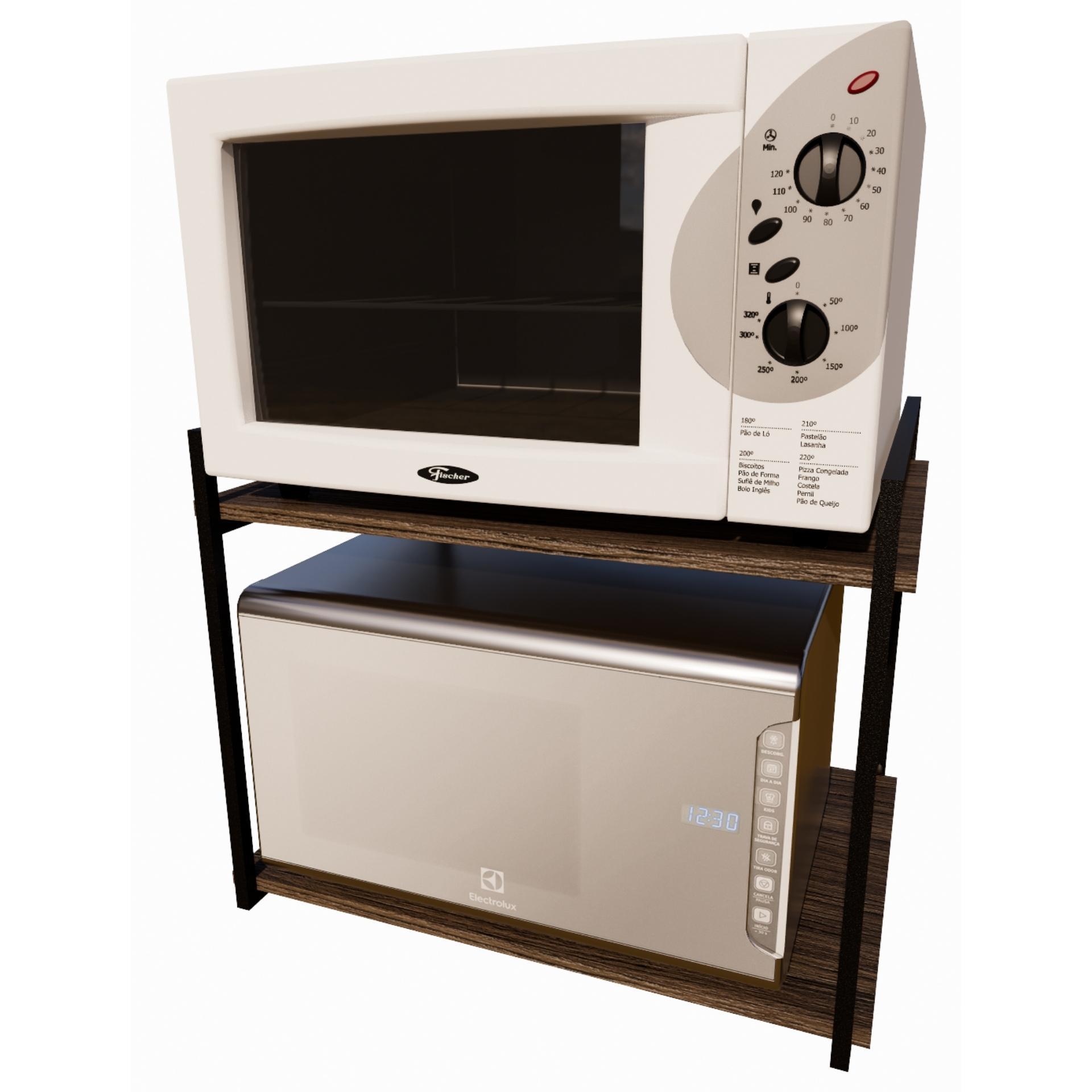 Miniatura Suporte Prateleira Industrial Forno Microondas 45Cm Prof
