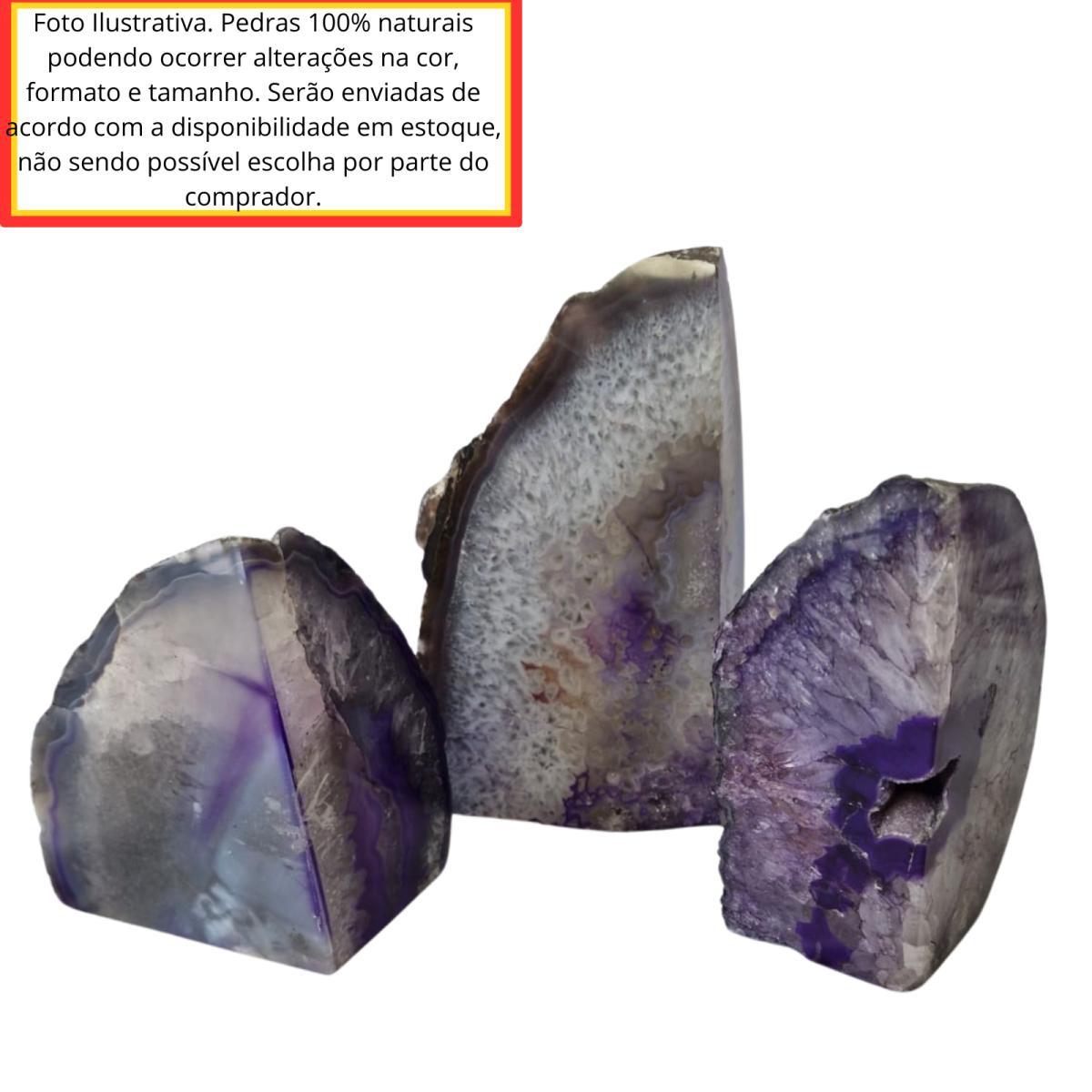 Miniatura Pedra Natural Geodo Ágata Roxa 800 A 900 Gramas Decoração