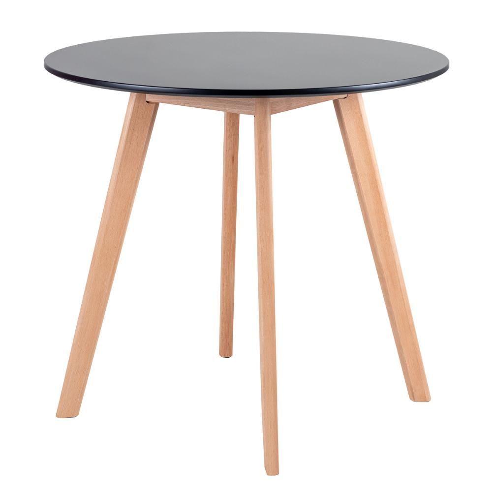 Miniatura Mesa Leda 80 Cm Preto + 4 Cadeiras Leda Cinza Escuro Mesa Preto Com Cadeiras Cinza Escuro