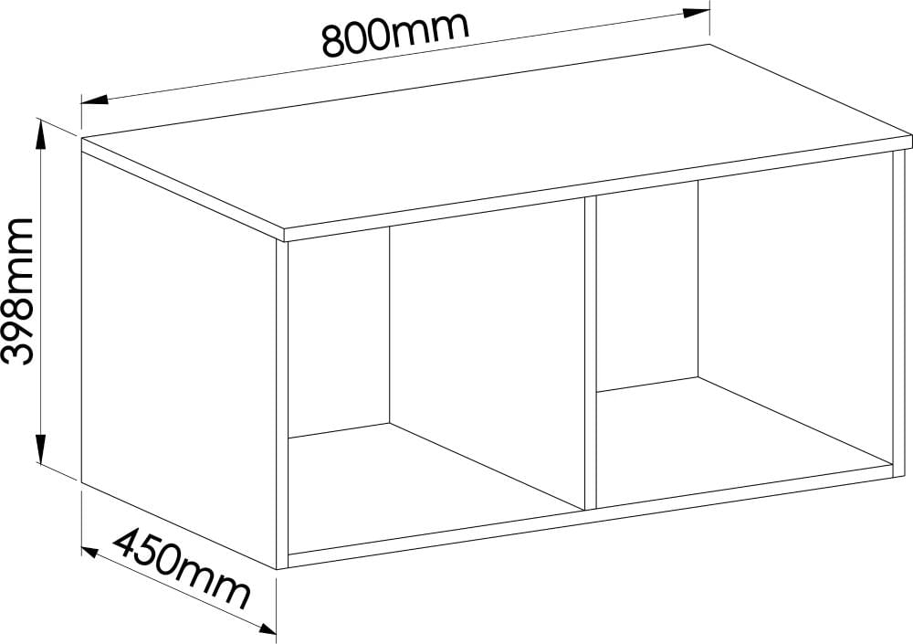Miniatura Módulo Aéreo 1 Porta Basculante Requinte+ Móveis Castro Macadâmia