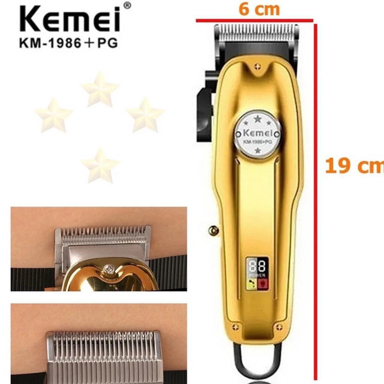 Miniatura Kit Barbeiro 3 Em 1 Máquinas Kemei +Pg Acabamento Shaver