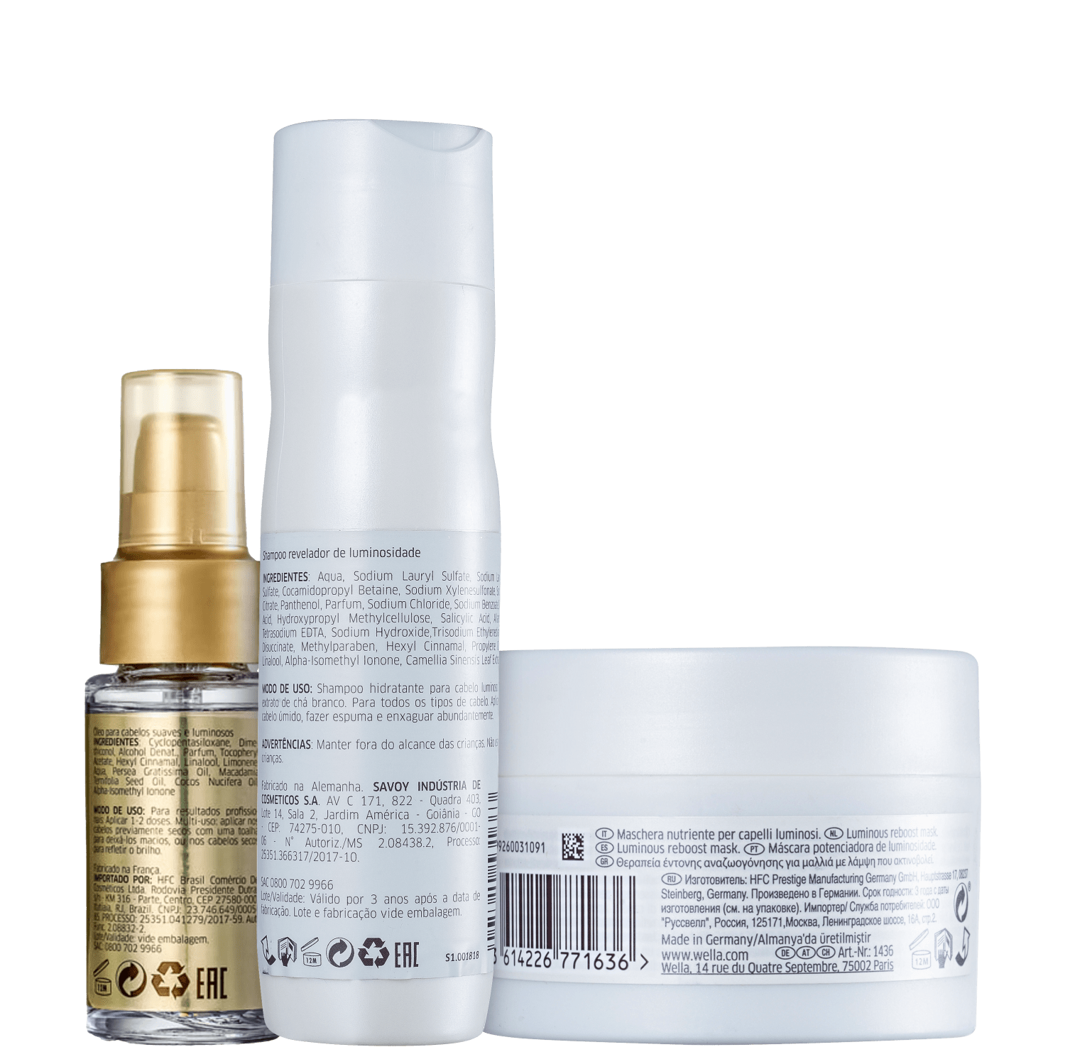 Miniatura Kit Wella Professionals Oil Reflections Trio Shine (3 Produtos)