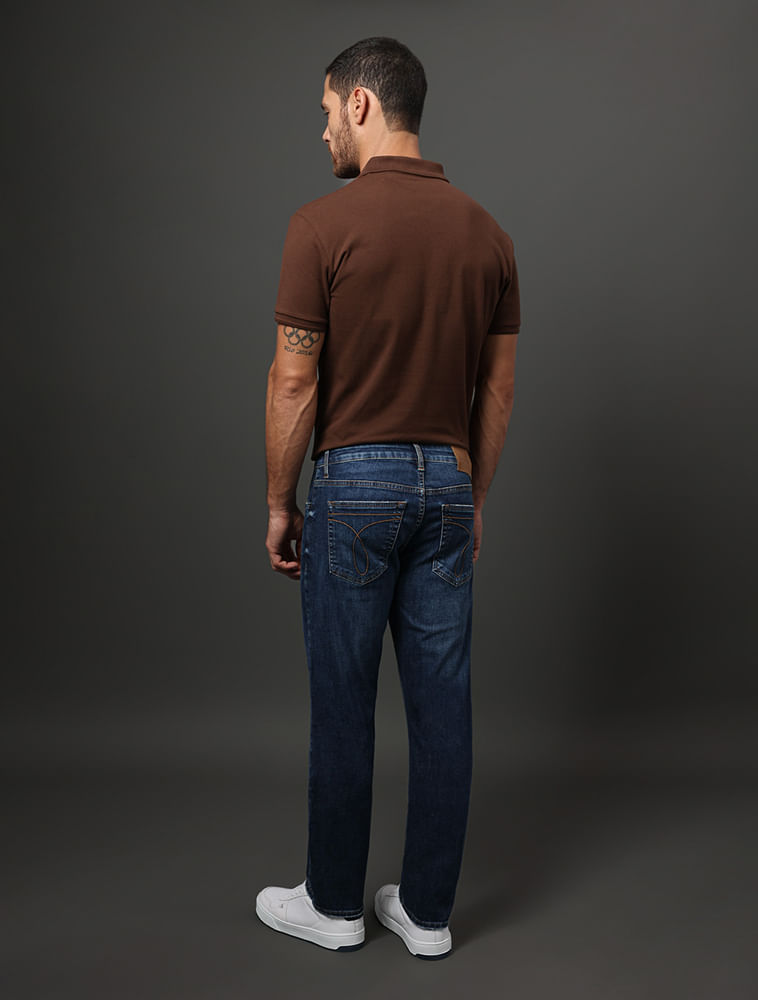 Miniatura Calça Jeans Masculina Slim 5 Pockets Calvin Klein Jeans - Marinho Calça Jeans Masculina Slim 5 Pockets Calvin Klein Jeans Marinho 36