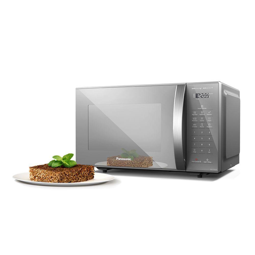 Micro-ondas Panasonic Dupla Refeição 27L Prata - ST55LMRU 110V