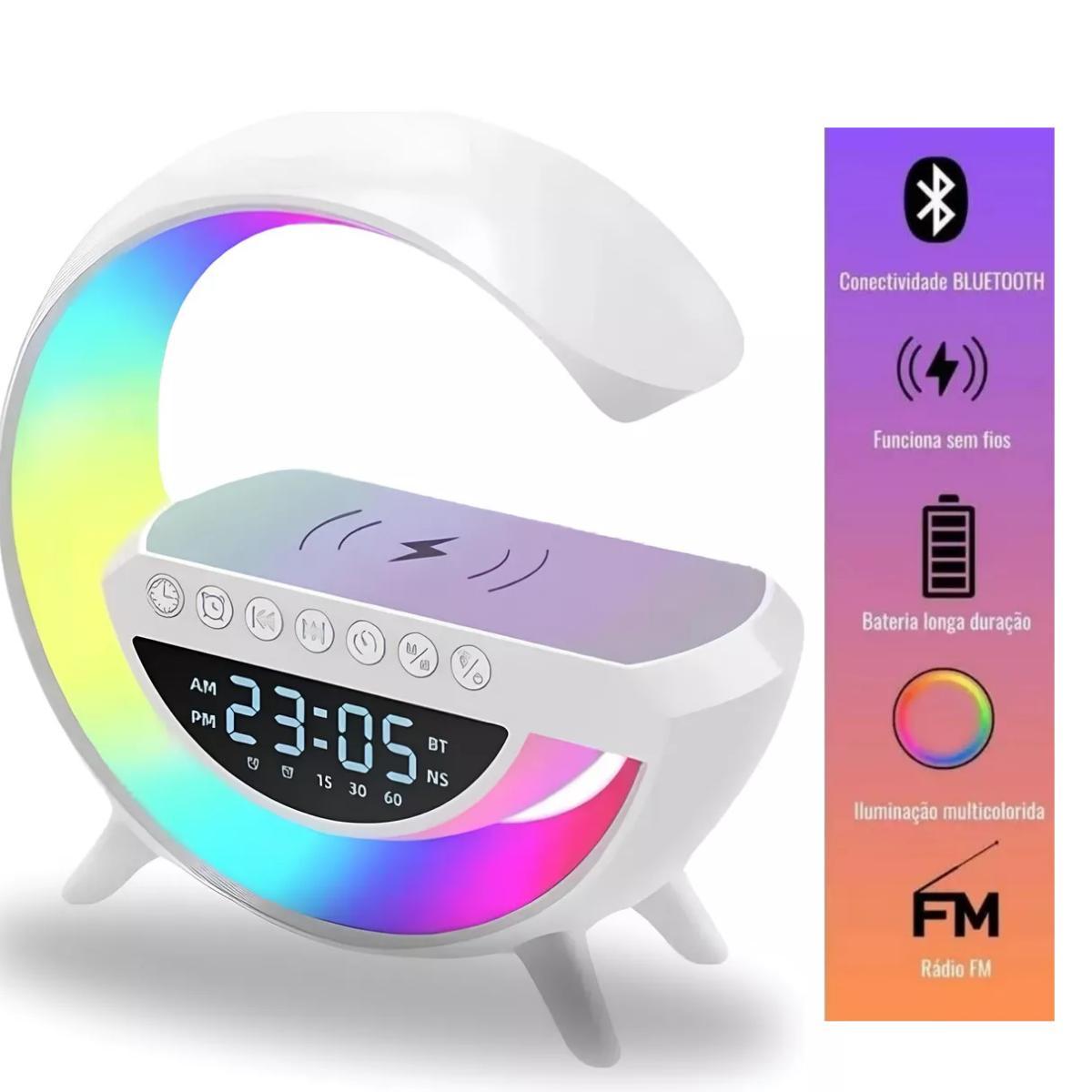 Miniatura G Speaker Luminária Som Alta Fidelidade Carregamento