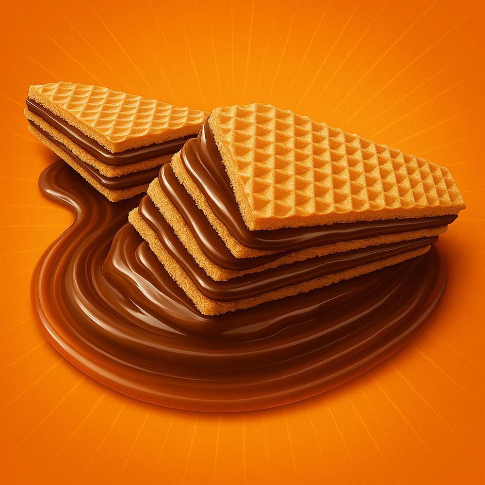 Miniatura Biscoito Wafer Maxi Bauducco Chocolate Kit 5 Pacotes De 104G