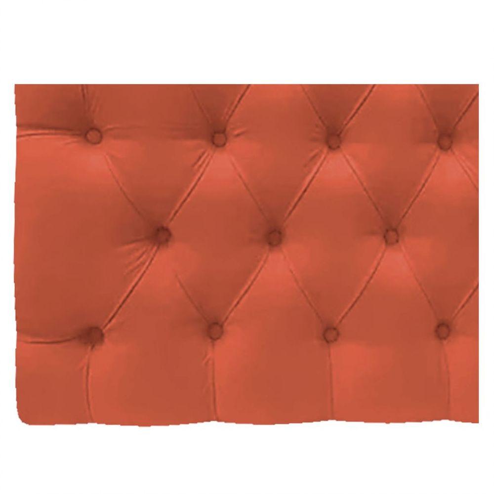 Miniatura Cabeceira Suspensa Imperatriz 140 Cm Casal Suede Terracota