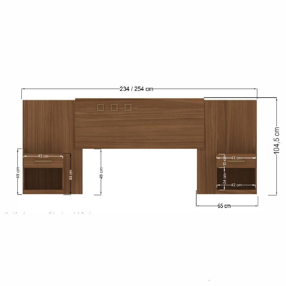 Miniatura Conjunto Quarto De Casal Completo Vancouver Jatobá