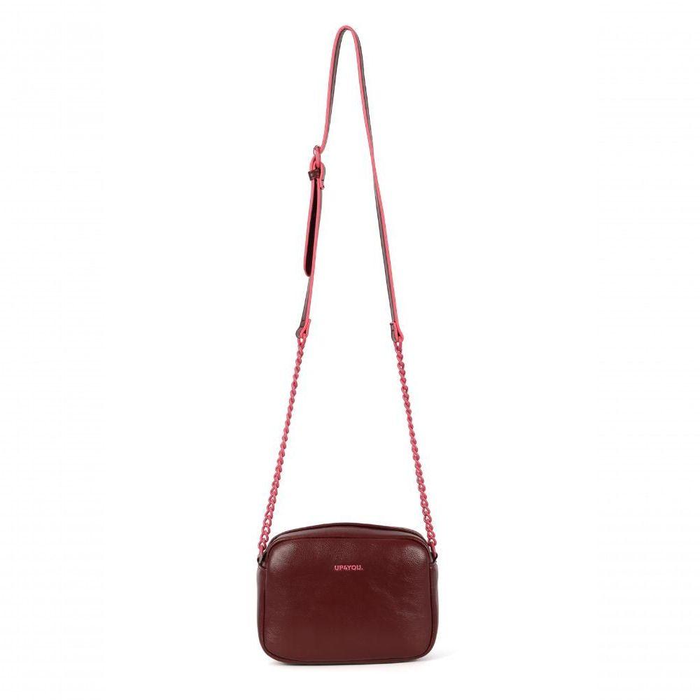 Miniatura Bolsa Sintetica Transversal Up4you Bordo - Unico Vermelho