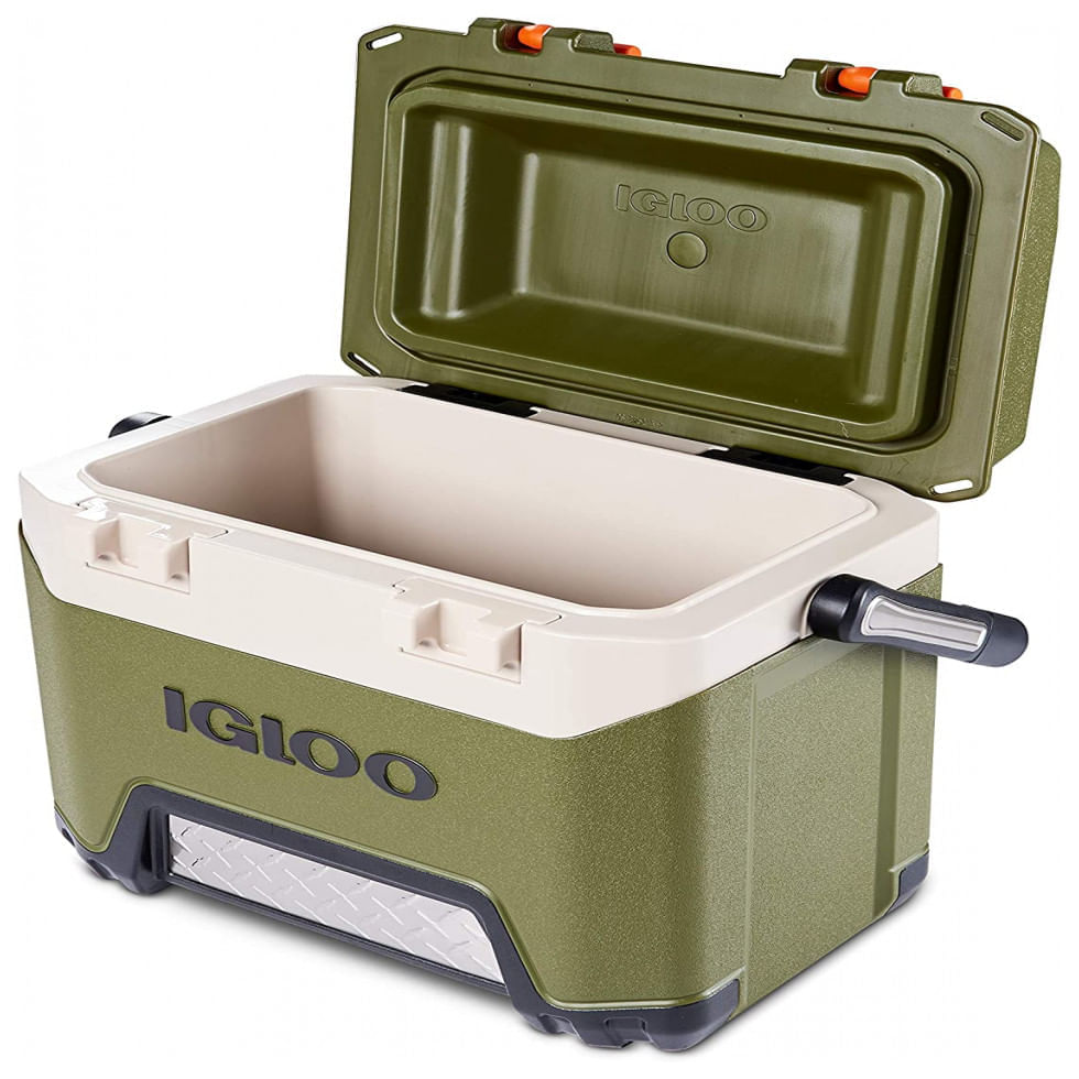 Miniatura Igloo Cooler Caixa Térmica Portátil 25 Litros, Verde e Laranja