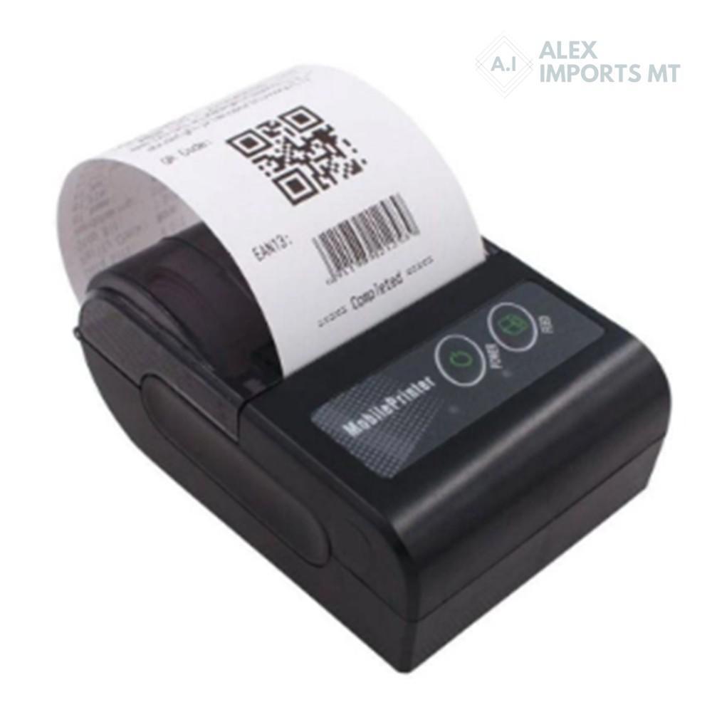 Miniatura Mini Impressora Térmica Bluetooth 58 Mm Sem Fio Recarregável