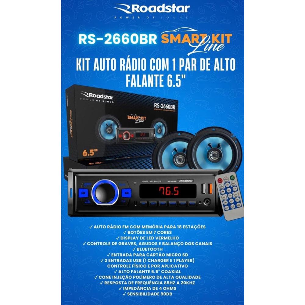 Miniatura Kit Som Automotivo com Alto Falante 2660 Roadstar