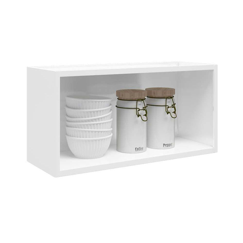 Miniatura Armário Aéreo P/ Cozinha Colors 6000 C/ 2 Portas 70cm Branco/vermelho - Bertolini