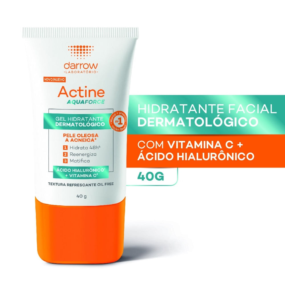 Miniatura Gel Hidratante Facial Actine Aquafluide Pele Oleosa e Acnéica 40g