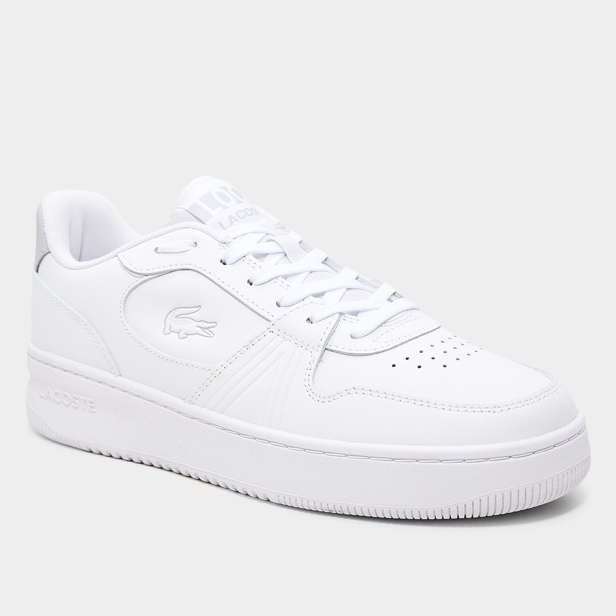 Miniatura Tênis Lacoste L001 Set Masculino Branco+Chumbo - 38