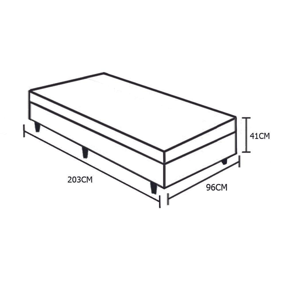 Miniatura Cama Box Baú Solteirão King Design Suede Marrom 96x203x41