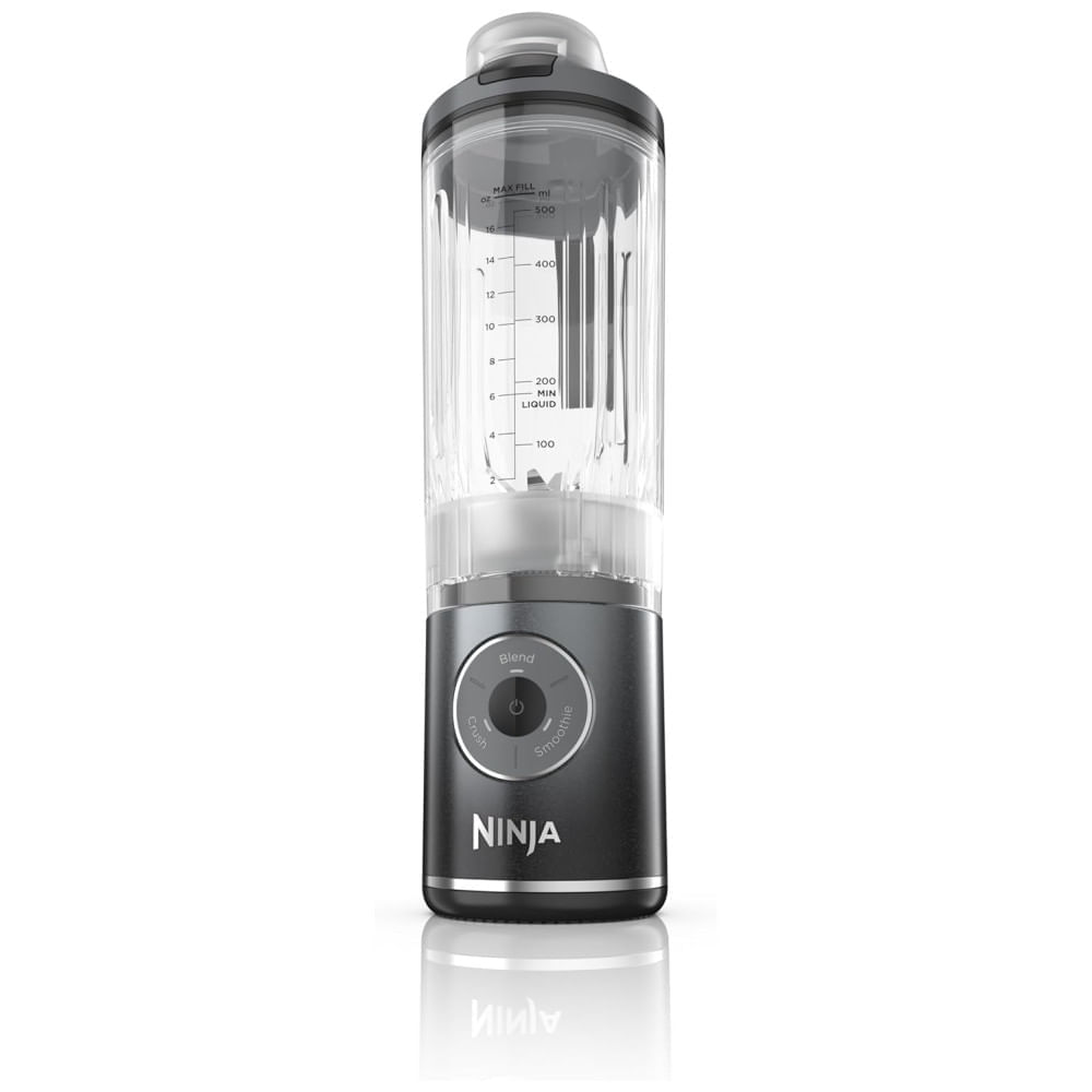 Miniatura Liquidificador Ninja Blast Max sem fio, para Smoothies, Frozen Drinks, Ice Crush, 22 oz, Cinza Fresco