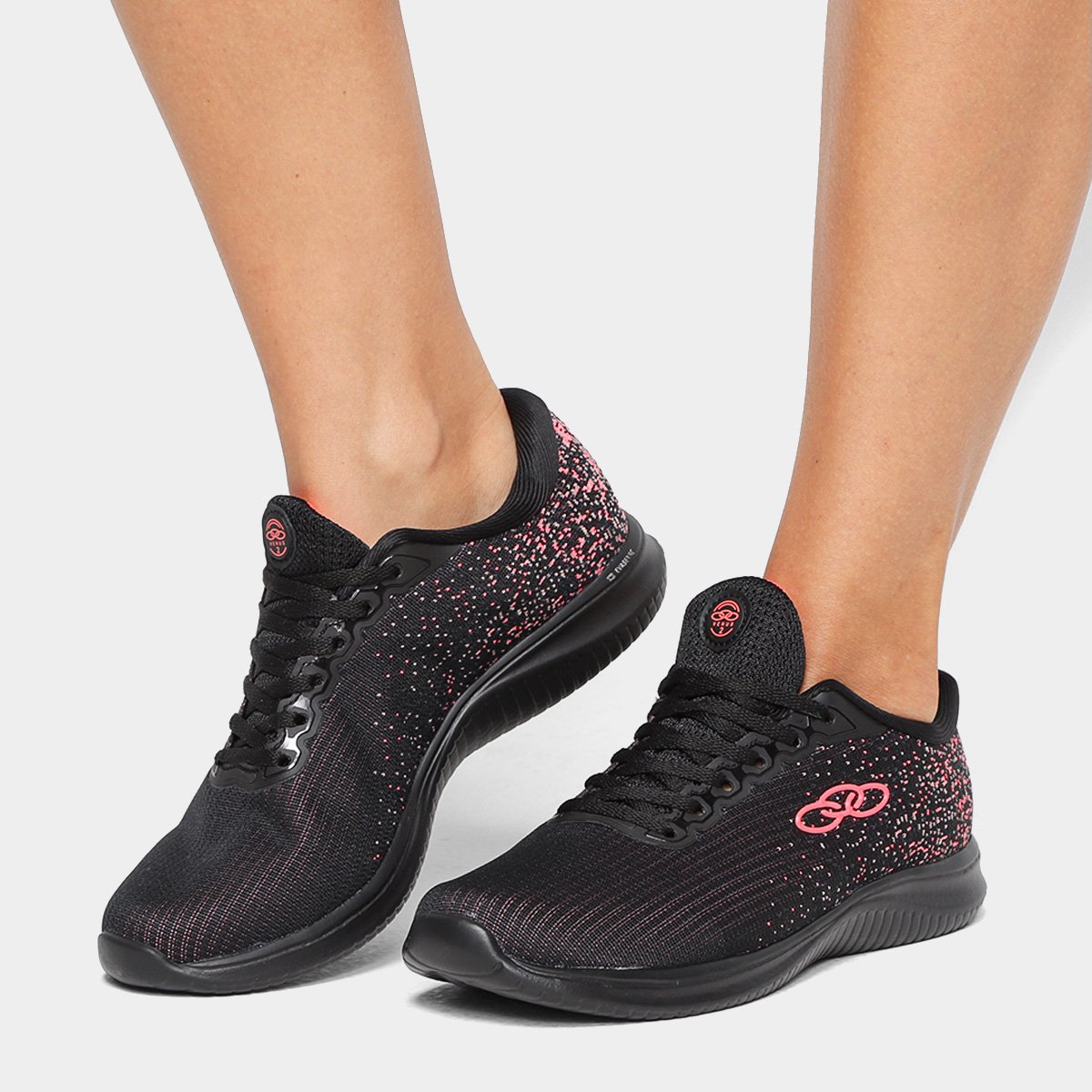 Miniatura Tênis Olympikus Venus 2 Feminino Preto+Rosa - 33